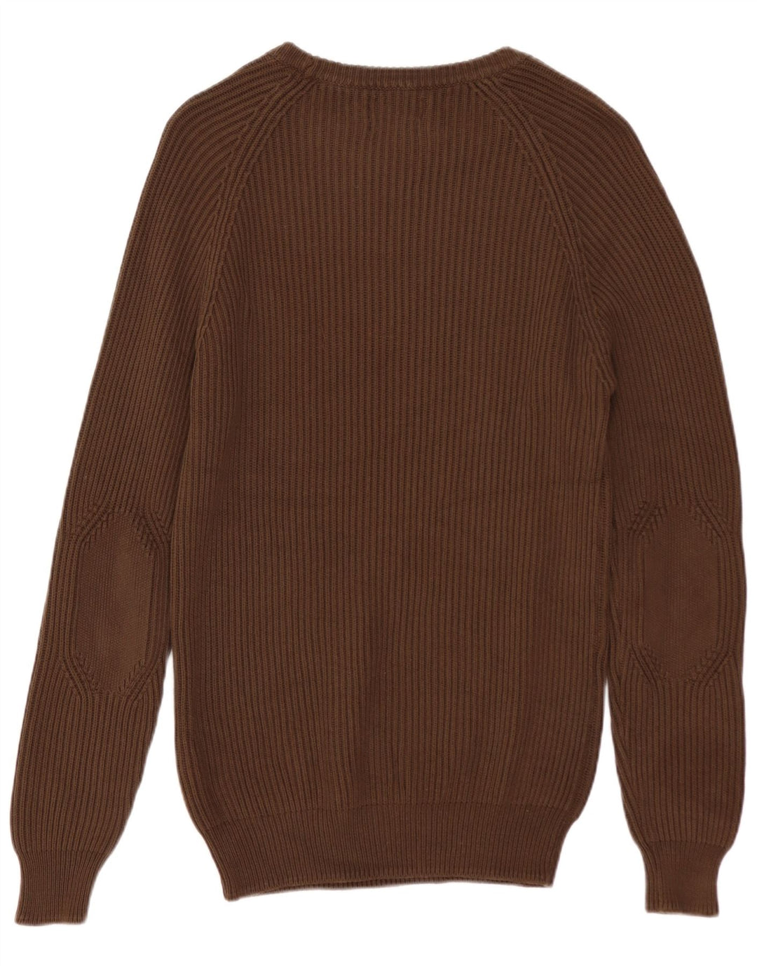 ZARA Maglione da Uomo con Scollo a Barca in Cotone Marrone Medio