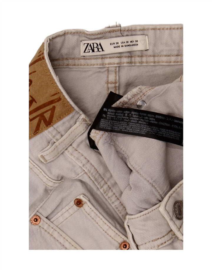 Pantaloncini di jeans da uomo Zara EU 38 piccoli W30 cotone grigio