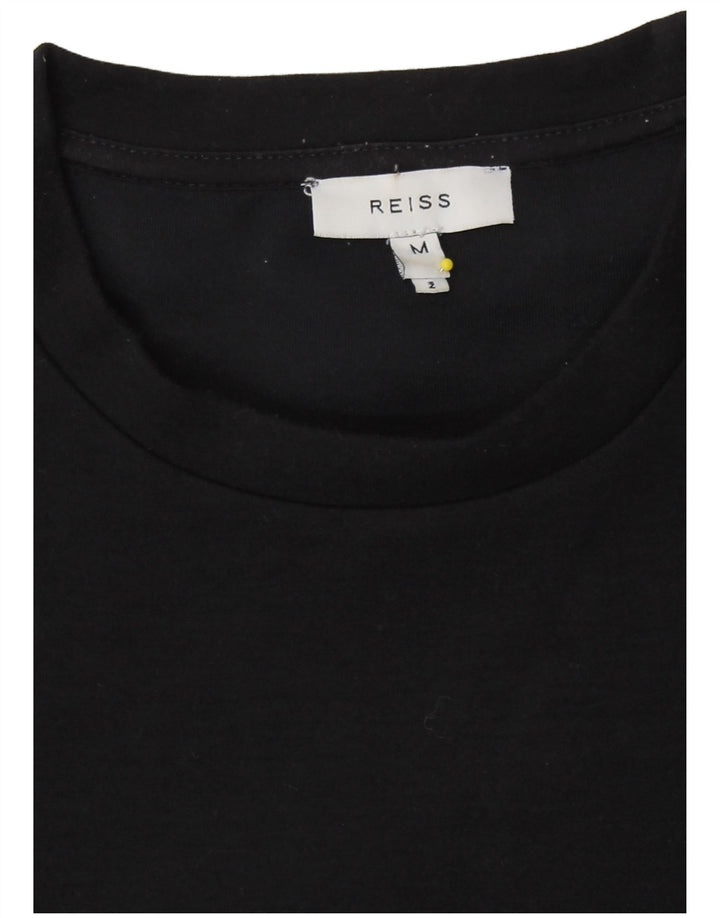 T-shirt da donna Reiss Top UK 12 Medium Nero Poliestere