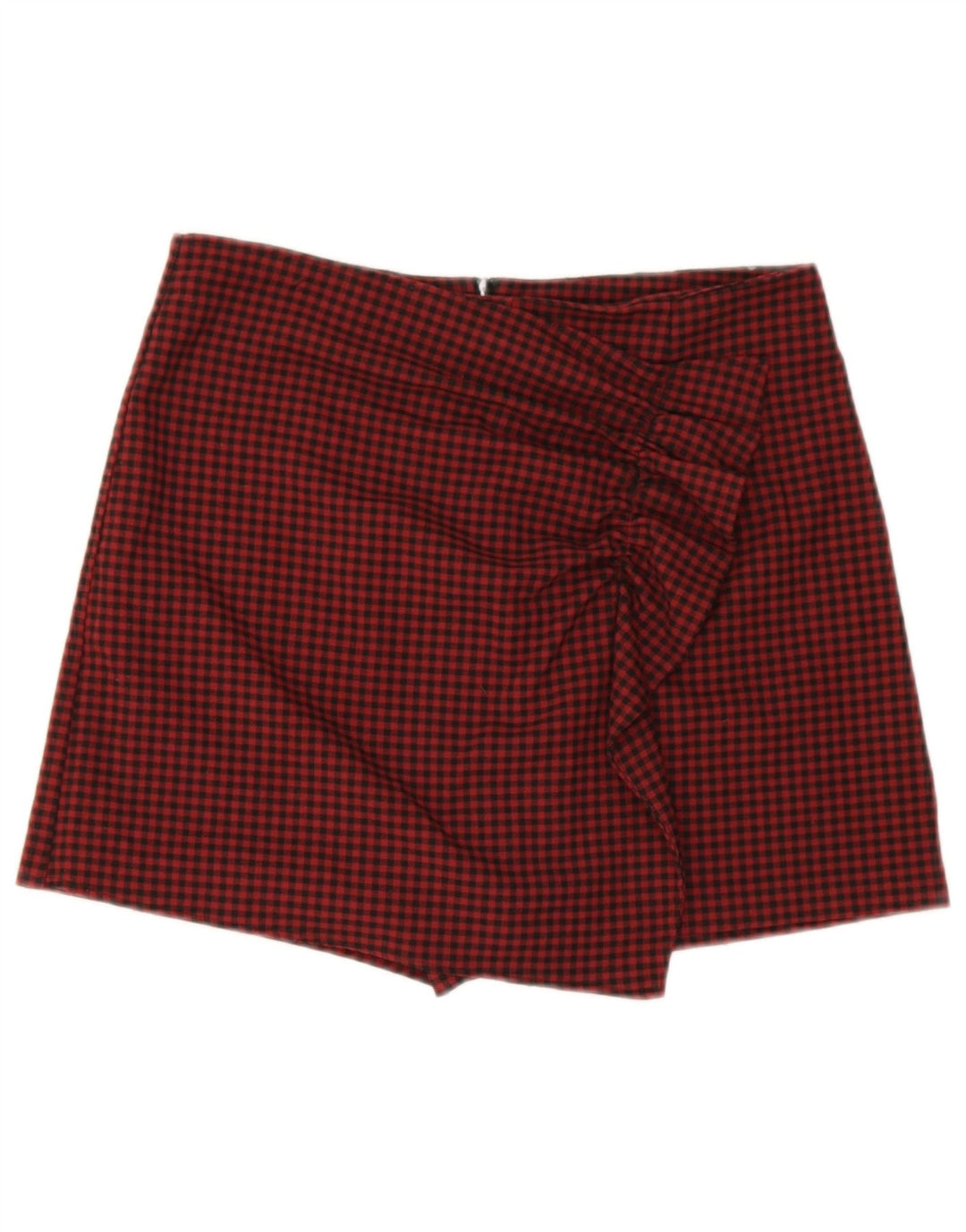 Pantaloncini casual da donna Zara grandi W30 L3 a quadretti rossi