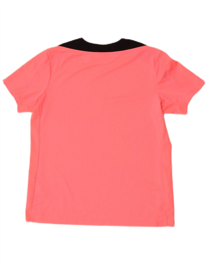 T-shirt Nike Dri Fit da uomo, grande, in poliestere color block rosa