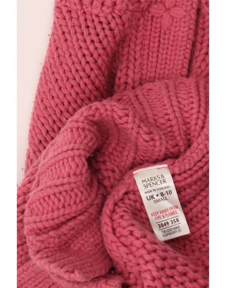 Maglione cardigan vestibilità regolare da donna Marks & Spencer UK 8/10 piccolo rosa
