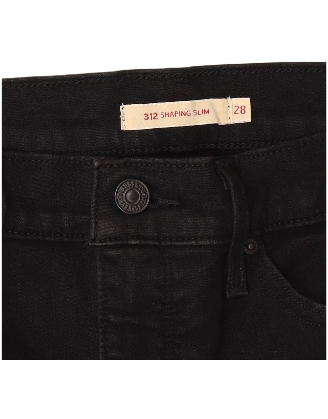 Levi's Donna 312 Shaping Slim Jeans W28 L32 Cotone Nero