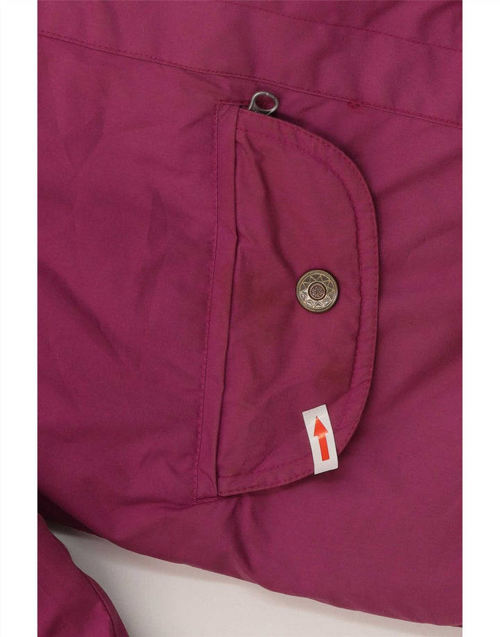 Giacca imbottita reversibile da donna vintage UK 14 grande cotone viola