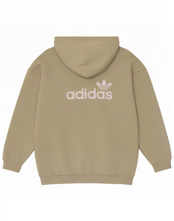 Maglione con cappuccio oversize grafico da donna Adidas UK 10 piccolo cotone verde