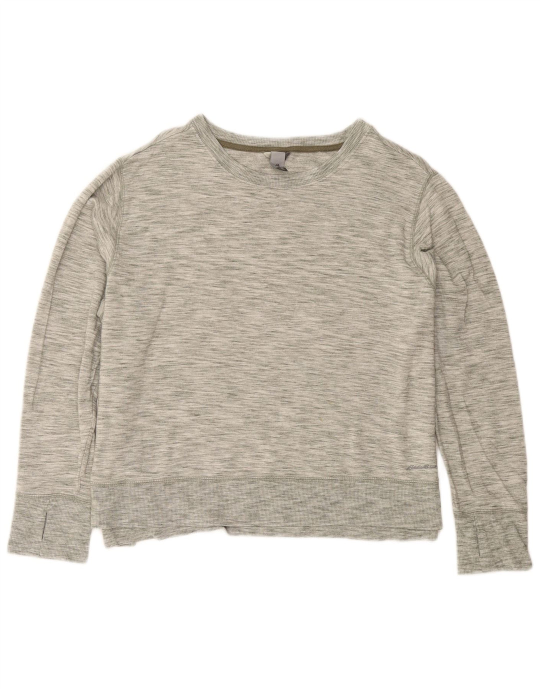 Felpa da donna EDDIE BAUER UK 18 XL Modale chiazzato grigio