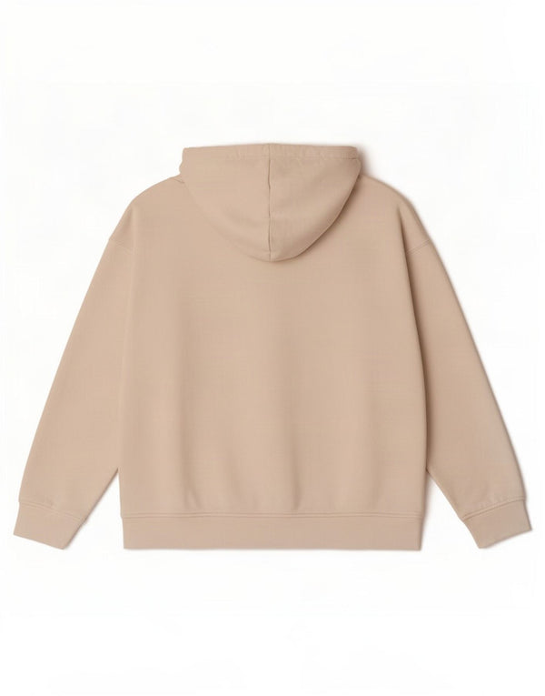 Felpa con cappuccio oversize da donna Adidas UK 8 Small in cotone bianco sporco