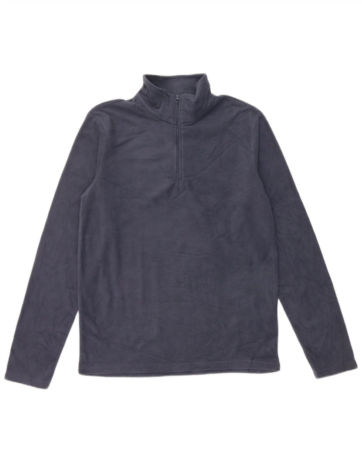 Maglione in pile da uomo con collo e zip Mountain Warehouse XS poliestere blu navy
