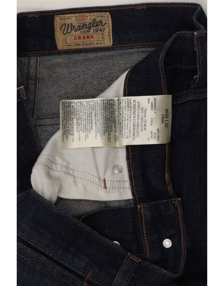 Jeans dritti Crank da uomo Wrangler W32 L32 cotone blu navy