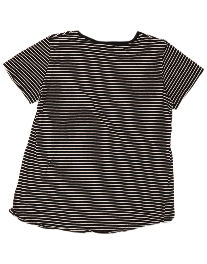 T-shirt Zara da donna Top UK 10 piccola a righe nere