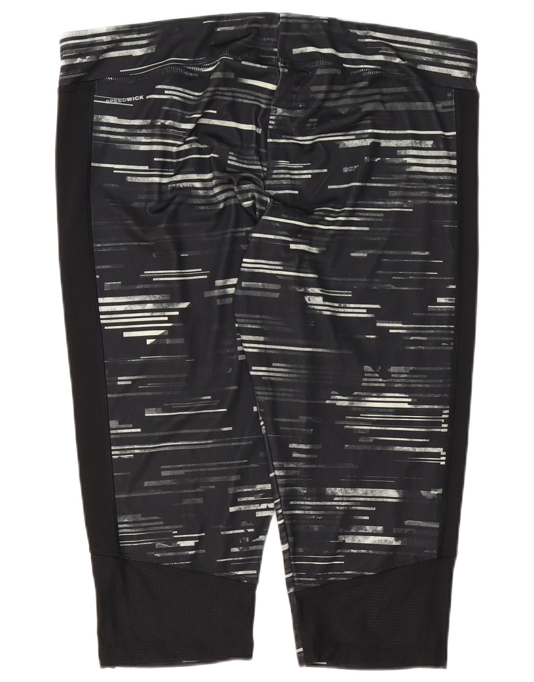 Leggings Reebok Donna Capri UK 24/26 2XL Poliestere a righe nere