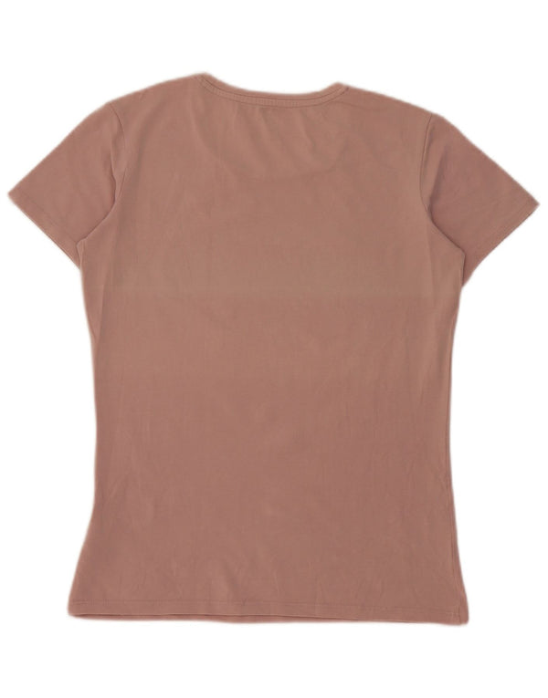 Guess T-shirt grafica da donna Top UK 12 cotone rosa medio