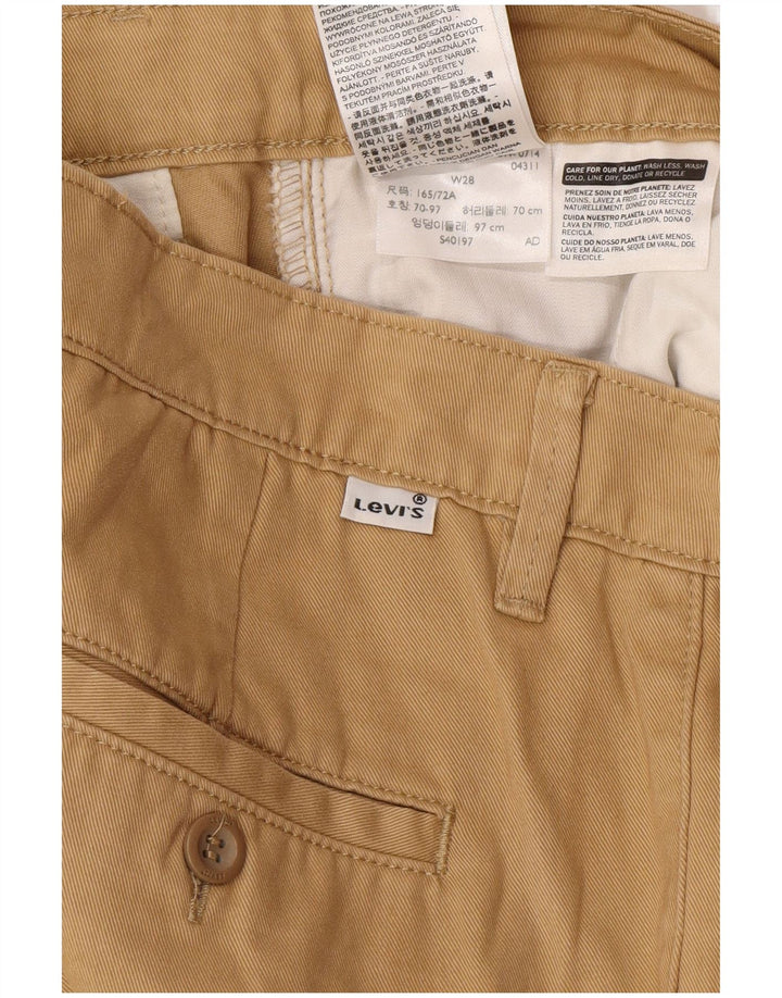 Pantaloni da abito dritti da donna LEVI'S W28 L28 in cotone beige