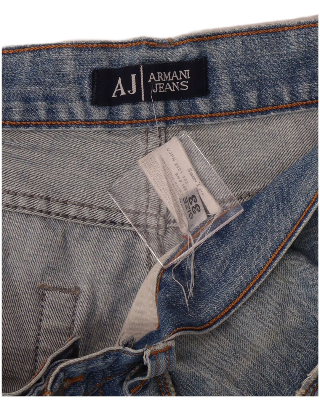 Jeans dritti da uomo Armani W33 L30 in cotone blu