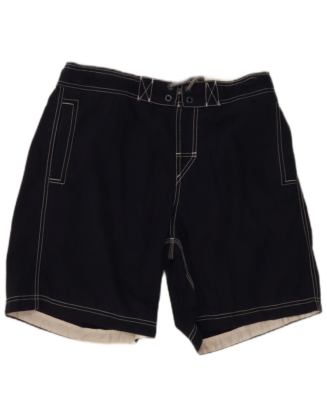 Pantaloncini da bagno da uomo Fat Face grandi in cotone blu navy