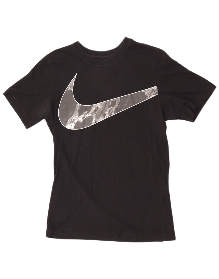 T-shirt grafica Nike Dri Fit da uomo, piccola, in cotone nero
