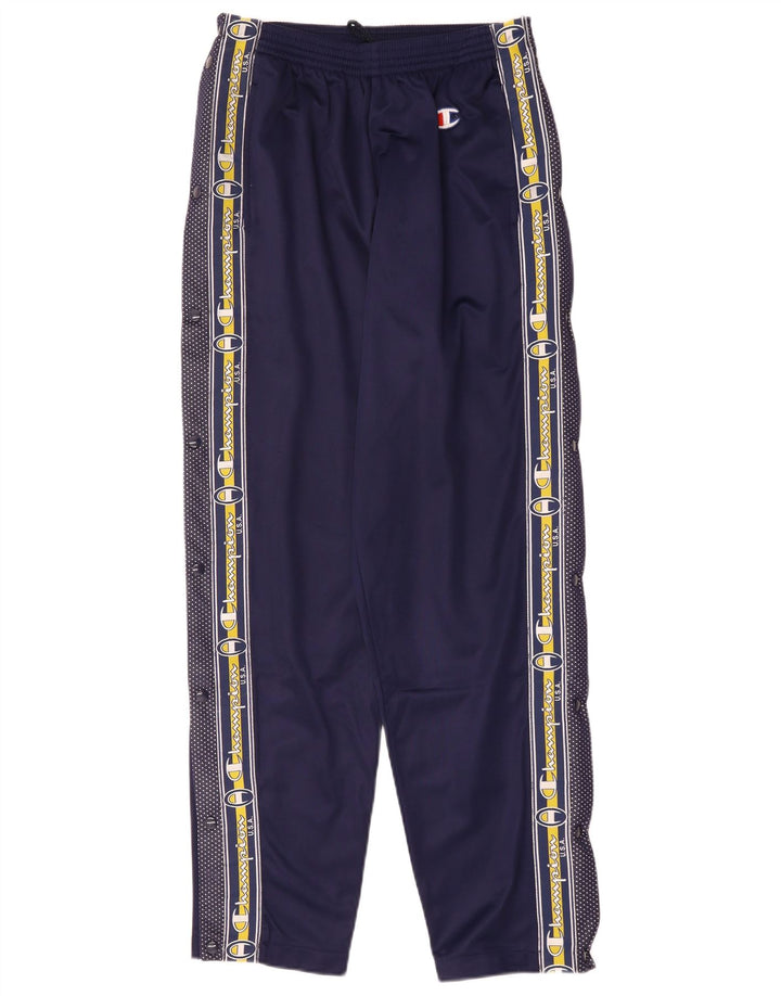 Pantaloni da tuta con grafica Champion USA da uomo, piccoli, in poliestere blu navy