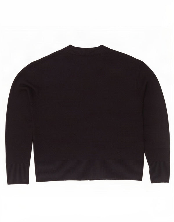 Maglione da donna con scollo a V Marks & Spencer UK 16 Large in acrilico blu navy