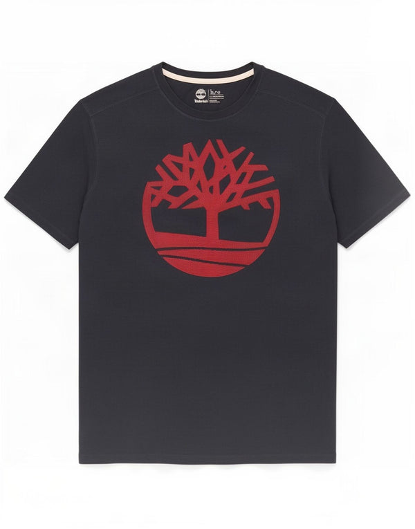 T-shirt grafica da uomo con vestibilità regolare Timberland Top XL in cotone blu navy