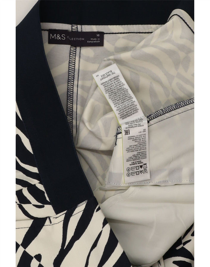 Pantaloni Capri da donna Marks & Spencer UK 16 Large W36 L20 Neri