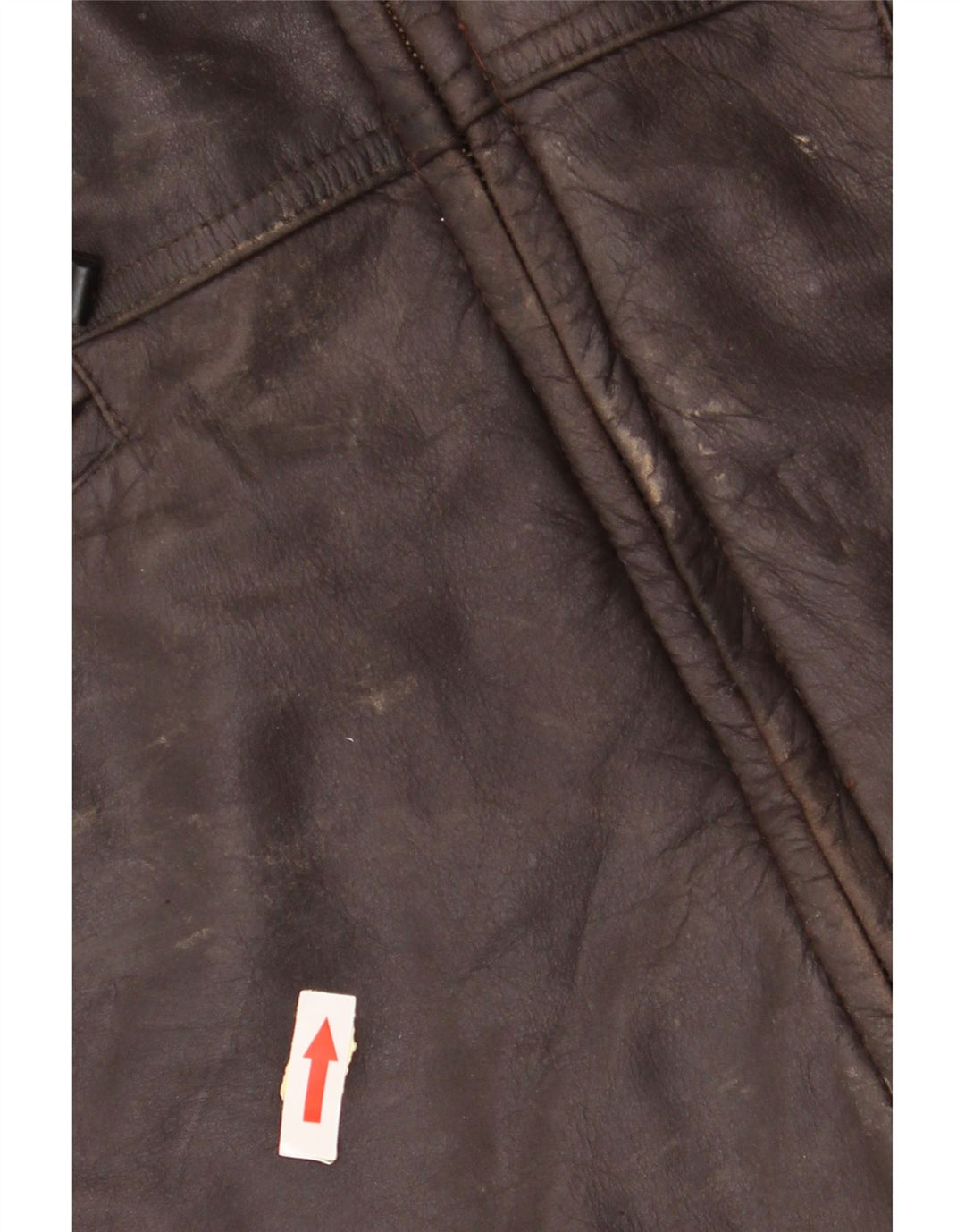Giacca in pelle vintage da uomo UK 40 grande in pelle marrone