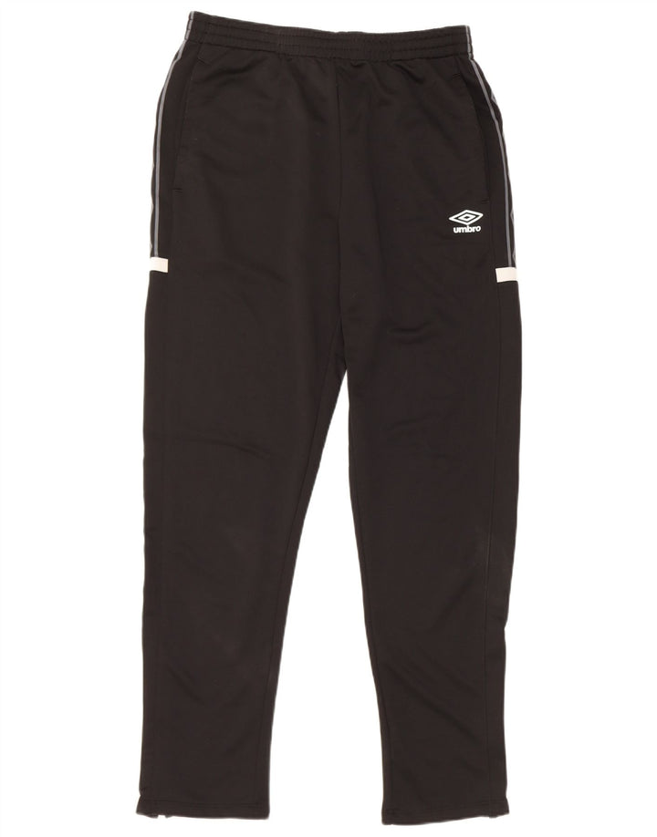 Pantaloni da tuta con grafica Umbro da uomo, poliestere nero medio