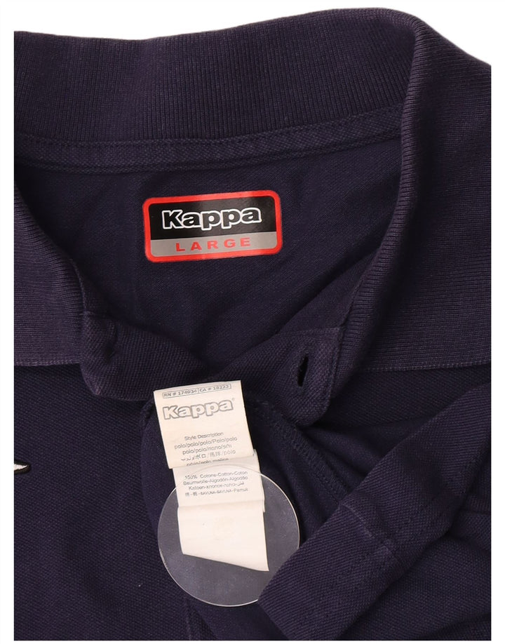 Polo Kappa Uomo Large Blu Navy in cotone