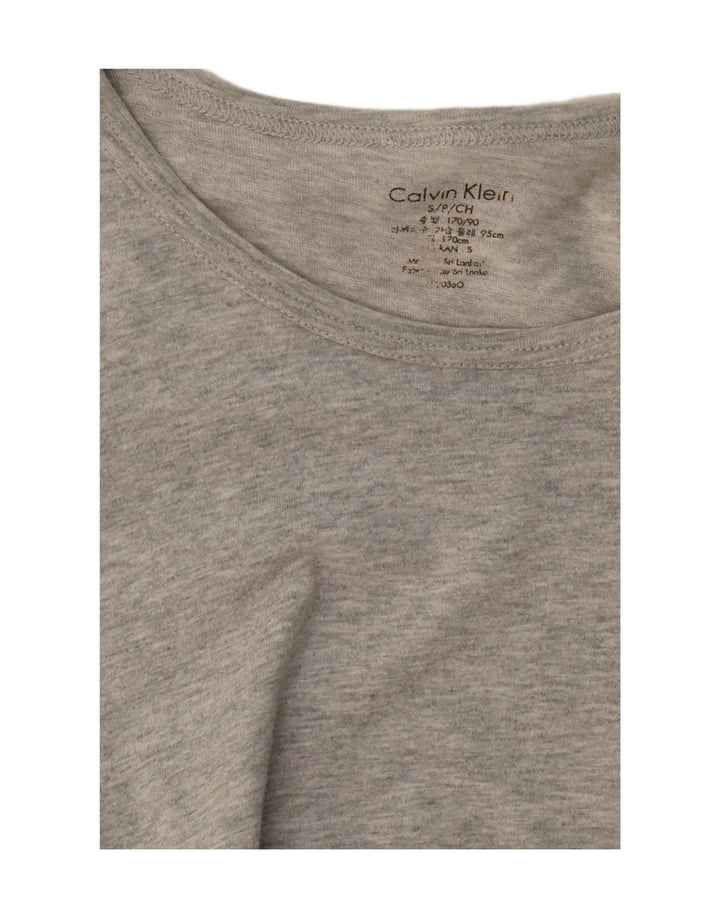 CALVIN KLEIN Mens Graphic T-Shirt Top Small Grey Vintage Calvin Klein and Second-Hand Calvin Klein from Messina Hembry 