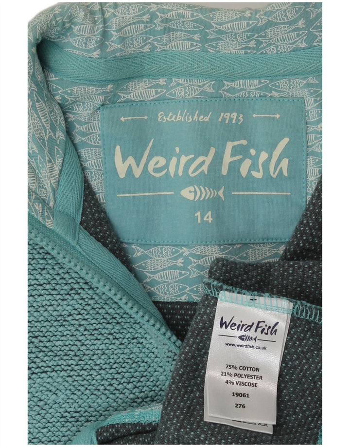 Giacca da tuta da donna Weird Fish UK 14 grande cotone blu