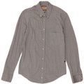 Camicia da uomo Hugo Boss piccola in cotone maculato blu