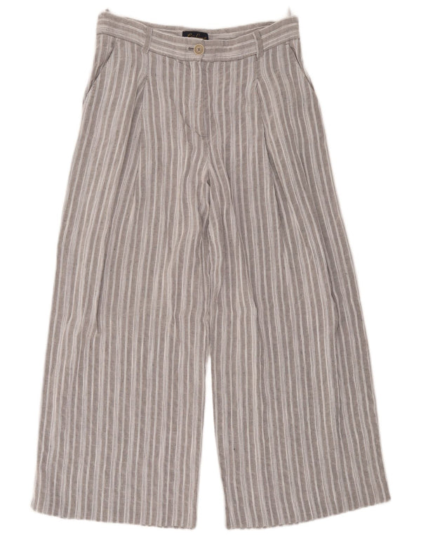 Pantaloni cropped a vita alta da donna Luisa Spagnoli IT 46 Large W34 L25 Grigio