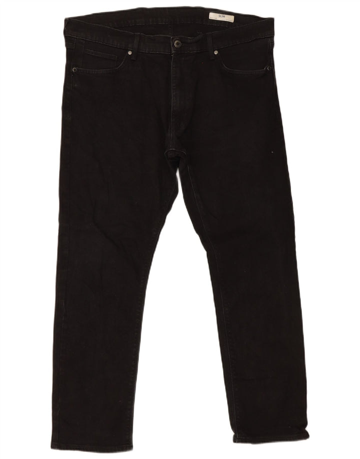 Jeans slim da uomo Marks & Spencer W38 L29 cotone nero