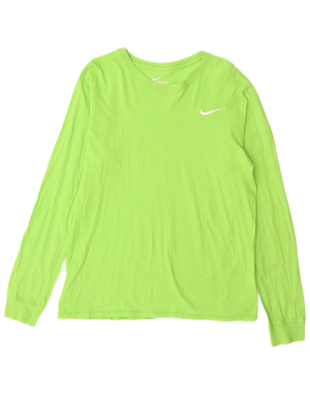 NIKE T-shirt da uomo dal taglio atletico Top in cotone verde medio
