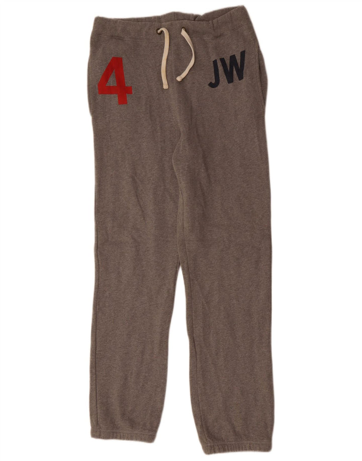 JACK WILLS Pantaloni da tuta con grafica da uomo Joggers piccoli in cotone grigio