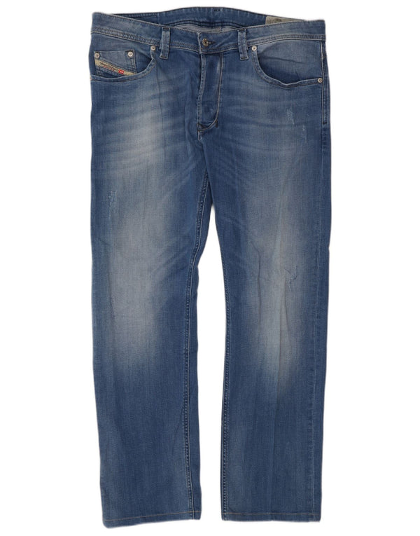 Jeans dritti da uomo DIESEL W34 L30 cotone blu