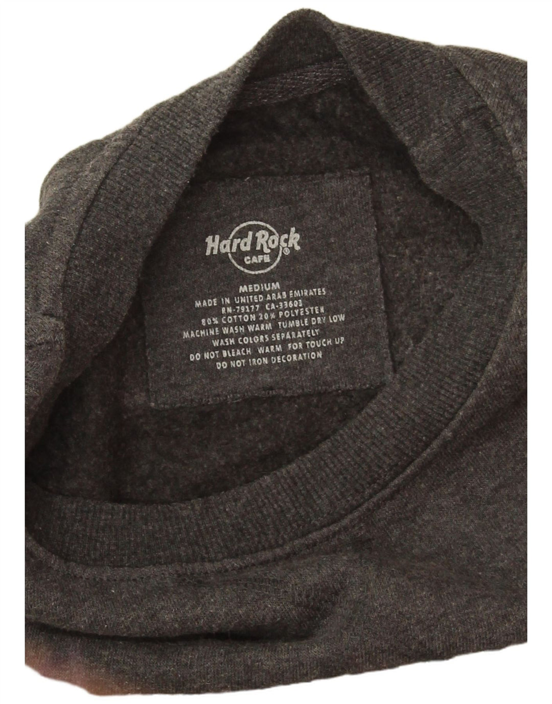 Felpa con grafica Hollywood da uomo Hard Rock Cafe, grigio medio chiazzato