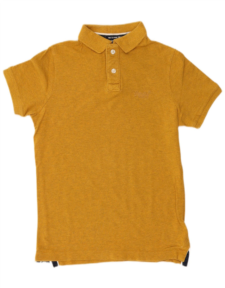 Polo da uomo SUPERDRY piccola in cotone arancione