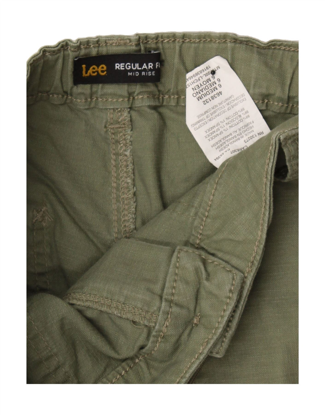 LEE Womens Mid Rise Regular Fit Chino Trousers US 6 Medium W30 L28 Khaki Vintage Lee and Second-Hand Lee from Messina Hembry 