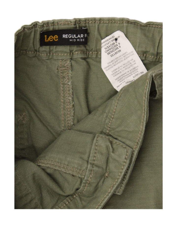 LEE Womens Mid Rise Regular Fit Chino Trousers US 6 Medium W30 L28 Khaki Vintage Lee and Second-Hand Lee from Messina Hembry 