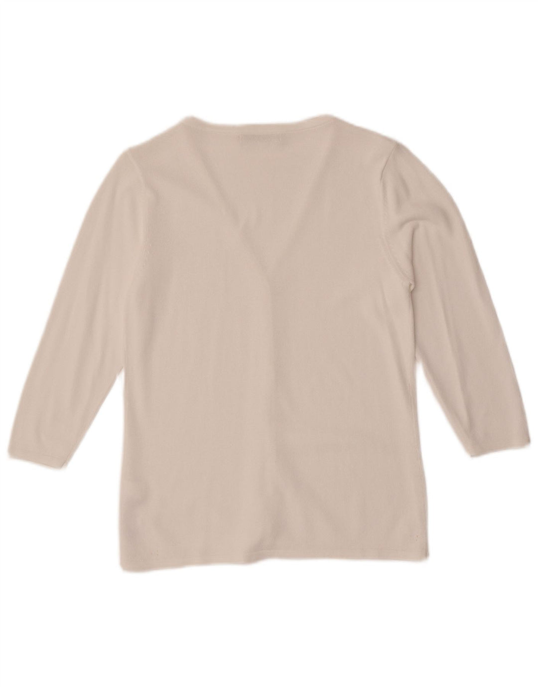 Maglione cardigan con maniche a 3/4 da donna Marks & Spencer UK 10 piccolo bianco