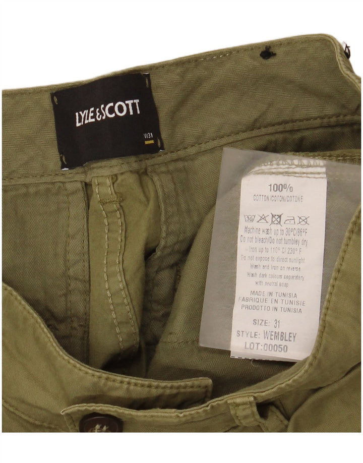 Pantaloncini cargo da uomo con vestibilità regolare Lyle & Scott W31 cotone kaki medio