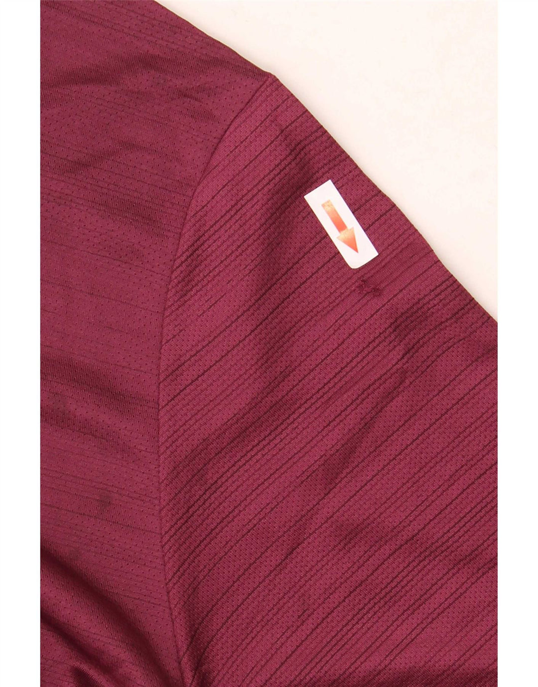 T-shirt Nike da uomo Dri Fit, top grande, in poliestere a righe bordeaux