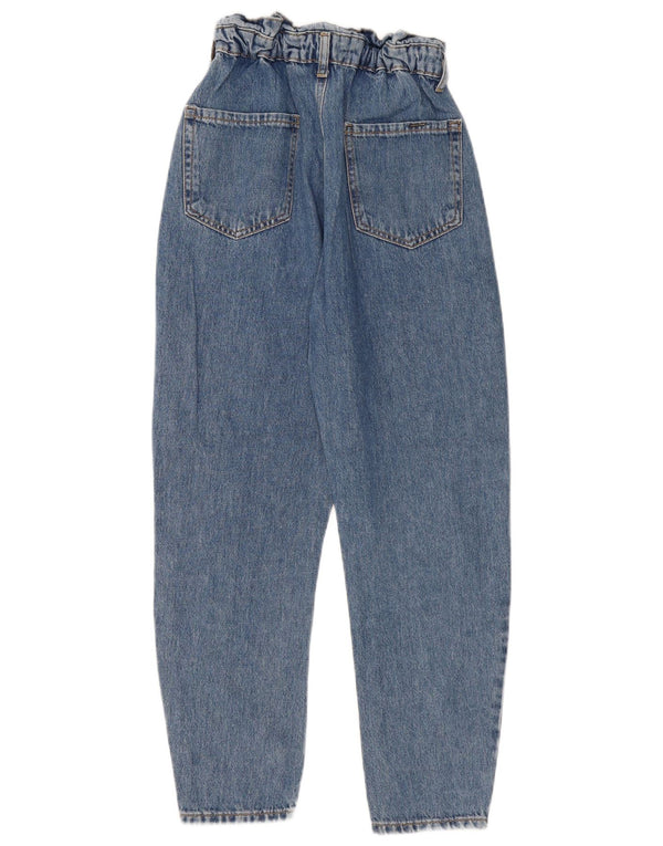 Jeans affusolati a vita alta corti da donna Zara EU 32 2XS W22 L25 cotone blu