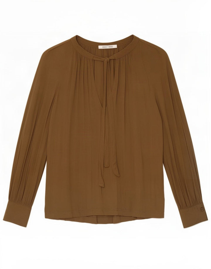 Blusa oversize da donna Zara Top UK 10 piccola viscosa verde