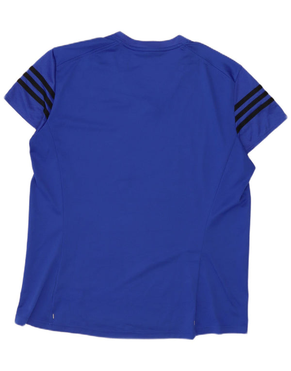 T-shirt ADIDAS da donna Climalite UK 20/22 XL poliestere blu