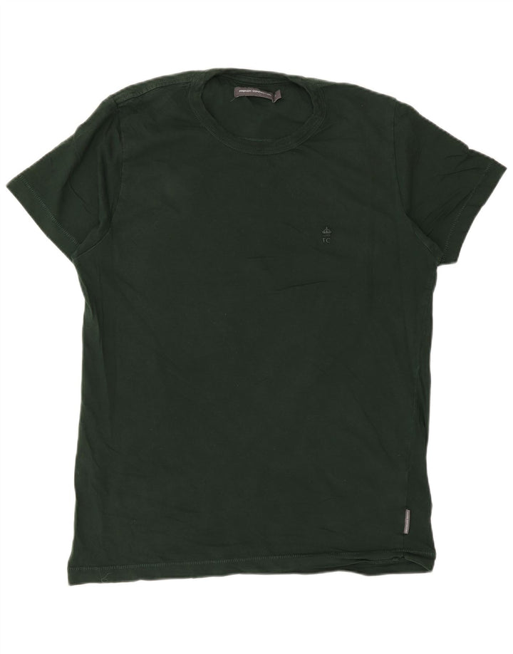 T-shirt regolare da uomo French Connection Top in cotone verde medio