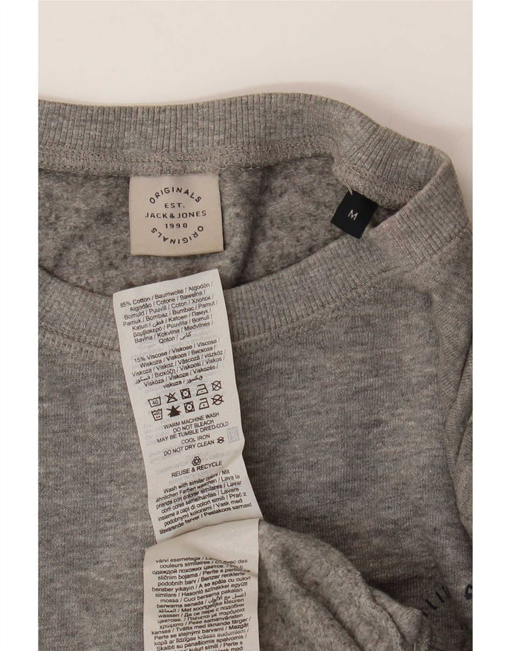 Jack & Jones Felpa da uomo Maglione in cotone chiazzato grigio medio
