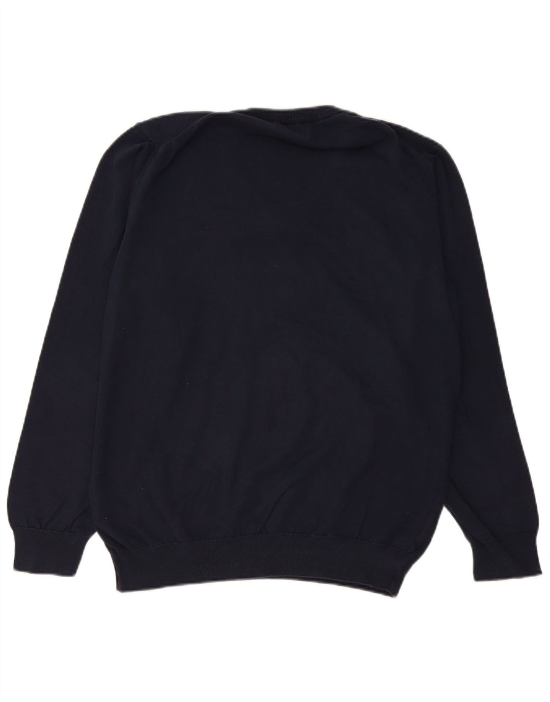 Gant Maglione da uomo con scollo a V grande in cotone blu navy