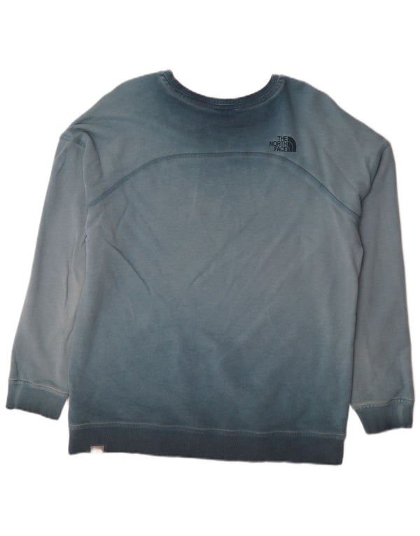 Felpa grafica da donna The North Face Jumper UK 16 Large Blue Cotton