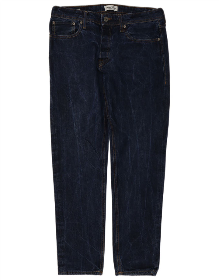 Jeans slim da uomo Jack & Jones W32 L32 cotone blu navy